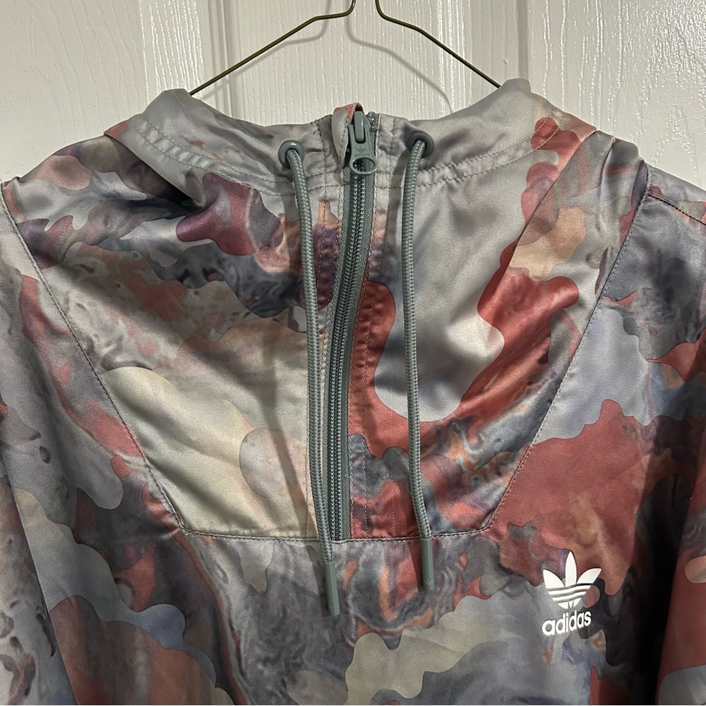 Adidas Oversized Marble Pullover Windbreaker M - image 2